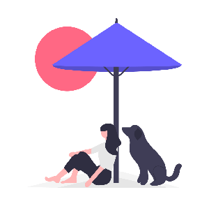 a woman relaxing on the beach